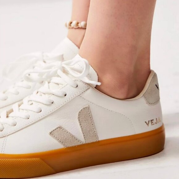 VEJA White Campo Leather Sneakers- 35 - Picture 3 of 4